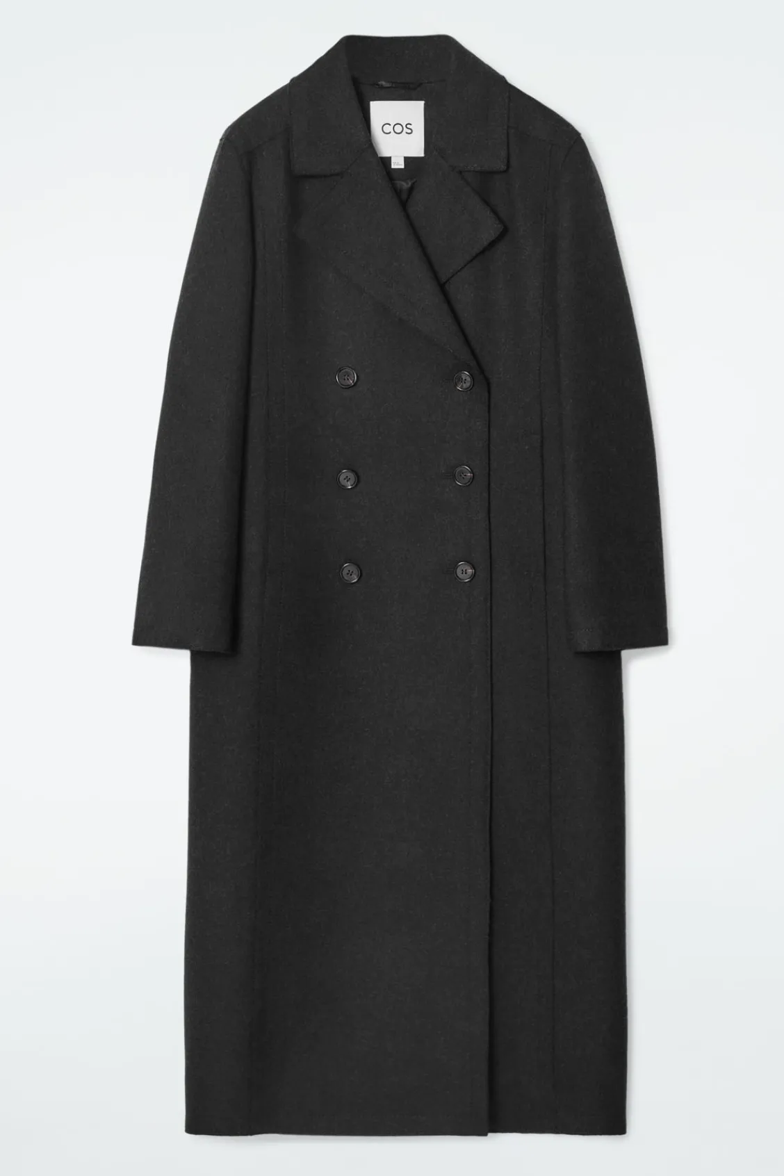 COS LONGLINE WOOL PEA COAT-Women Coats & Jackets
