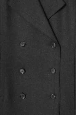 COS LONGLINE WOOL PEA COAT-Women Coats & Jackets