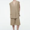 COS LONGLINE WOOL-BLEND TWILL SHORTS-Women Vests & Tailoring | Pants