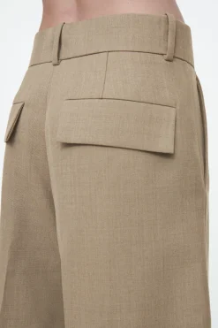 COS LONGLINE WOOL-BLEND TWILL SHORTS-Women Vests & Tailoring | Pants