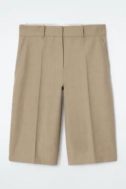 COS LONGLINE WOOL-BLEND TWILL SHORTS-Women Vests & Tailoring | Pants