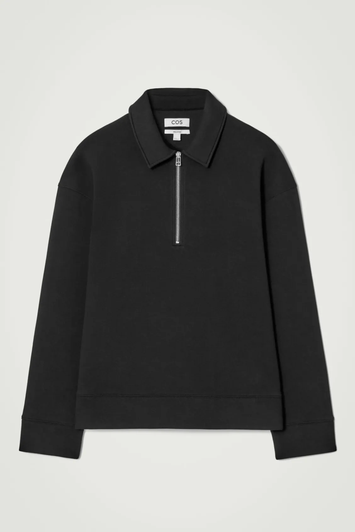 COS LONG-SLEEVED HALF-ZIP POLO SHIRT- Polo Shirts