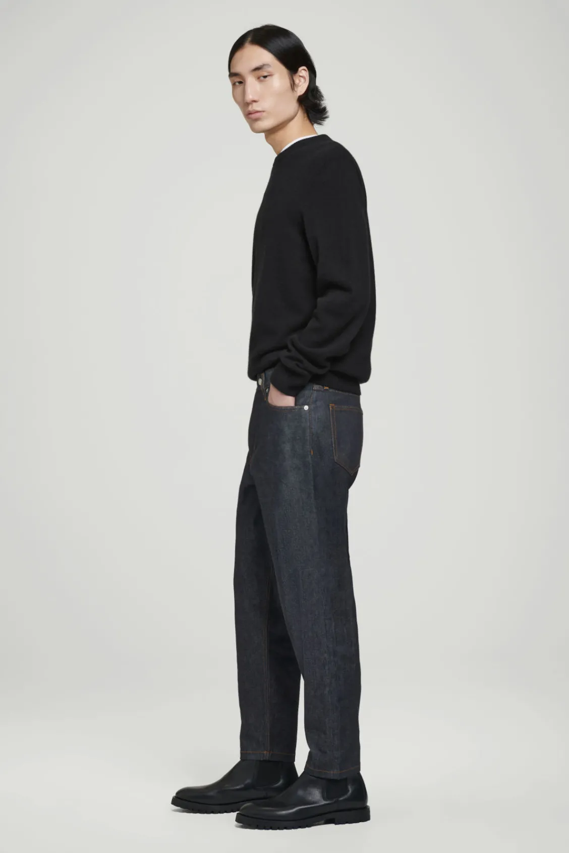 COS MARGIN RAW SELVEDGE TAPERED JEANS- Jeans | Pants