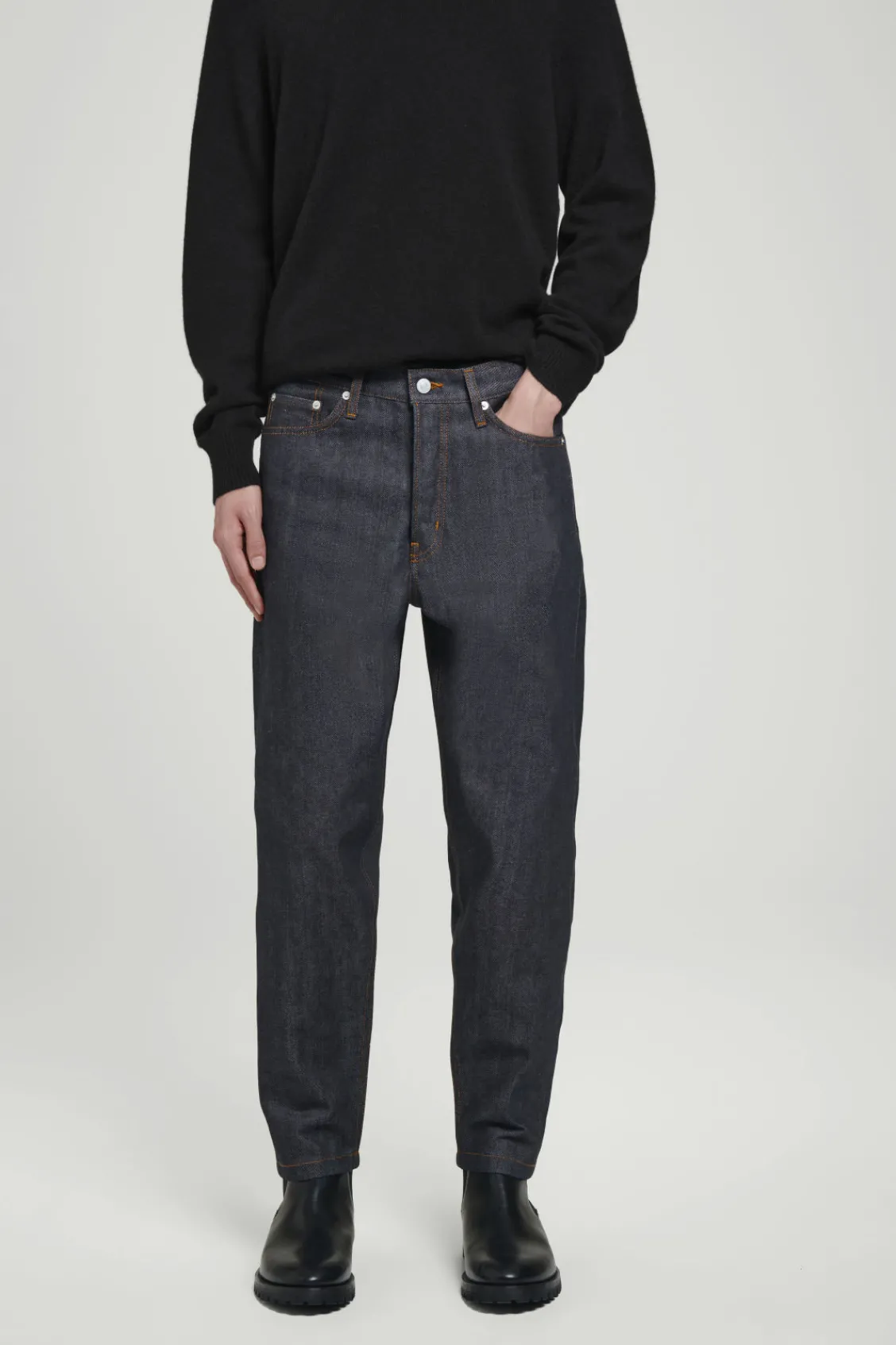 COS MARGIN RAW SELVEDGE TAPERED JEANS- Jeans | Pants