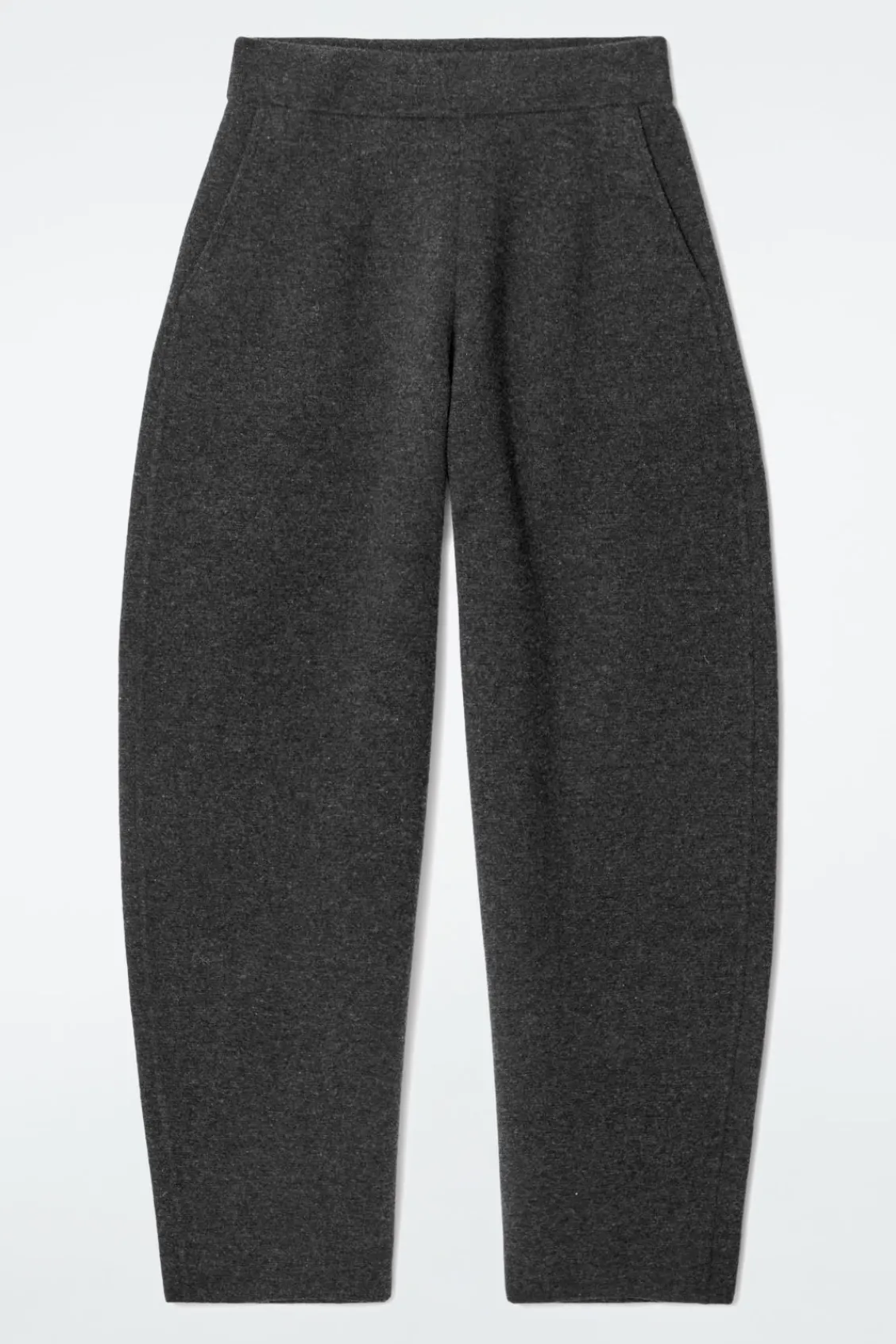 COS MERINO WOOL BARREL-LEG TROUSERS-Women Pants | Sweaters & Cardigans