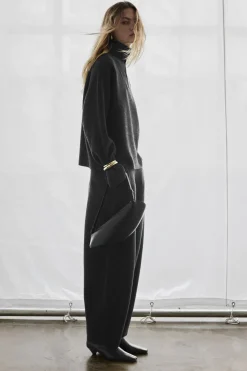 COS MERINO WOOL BARREL-LEG TROUSERS-Women Pants | Sweaters & Cardigans