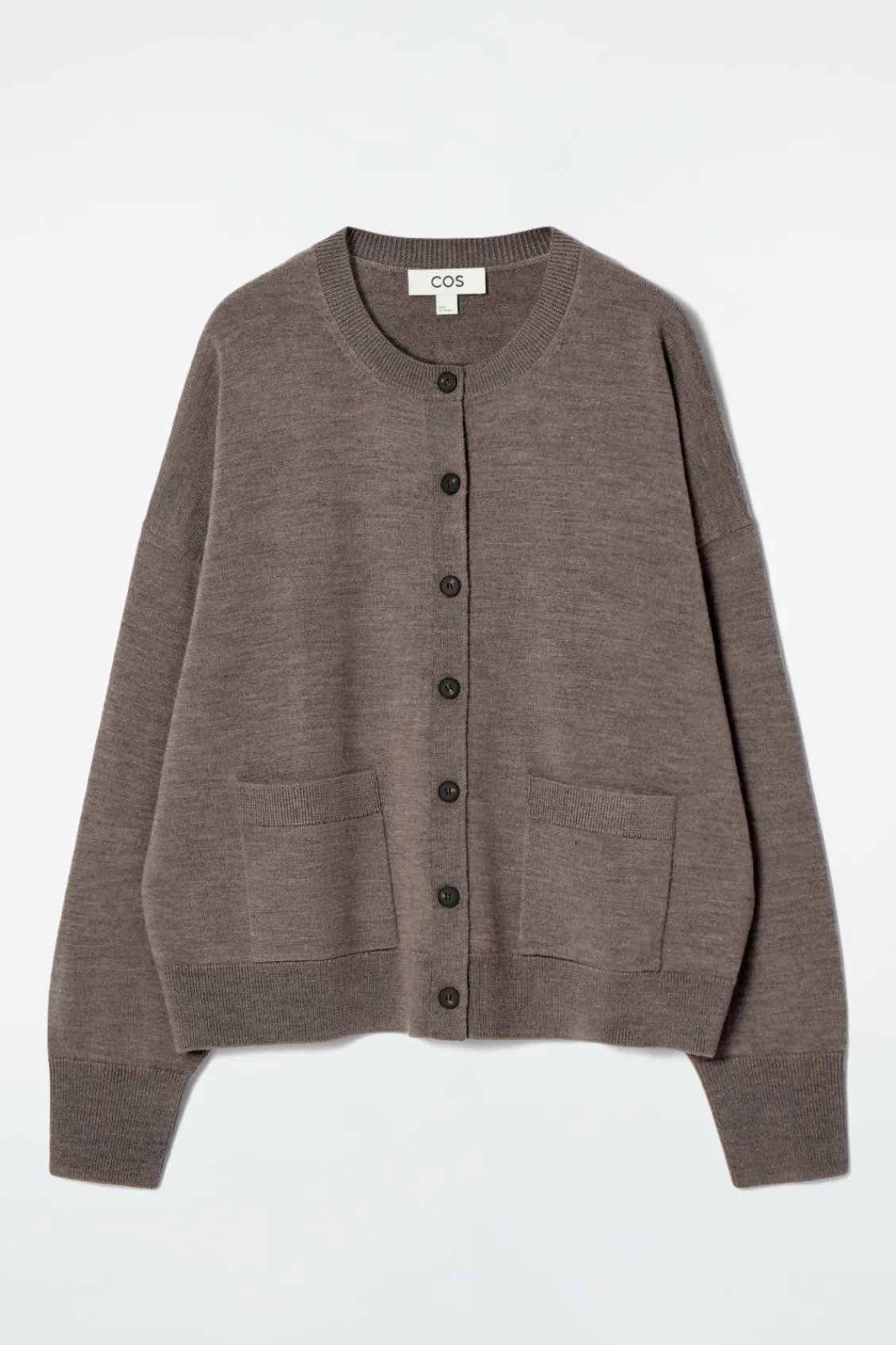 COS MERINO WOOL CREW-NECK CARDIGAN-Women Sweaters & Cardigans