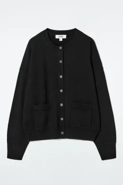 COS MERINO WOOL CREW-NECK CARDIGAN-Women Sweaters & Cardigans