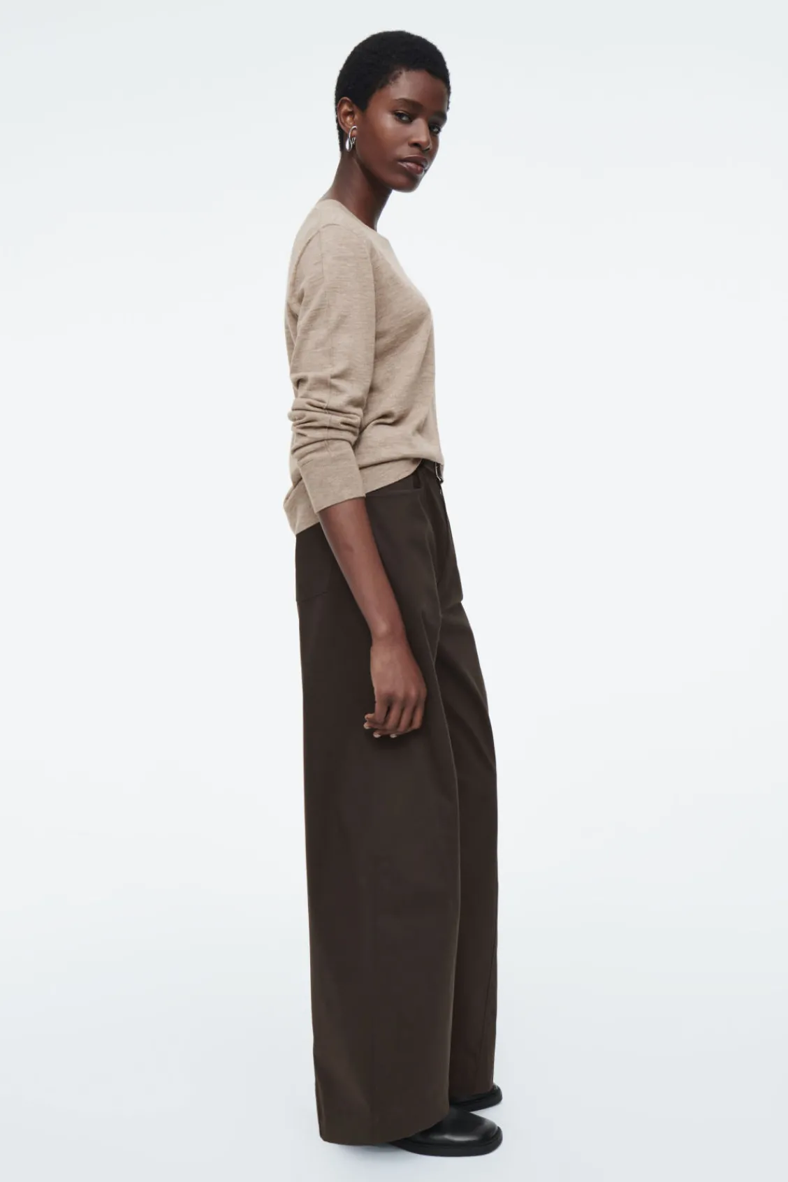 COS MERINO WOOL CREW-NECK SWEATER-Women Sweaters & Cardigans