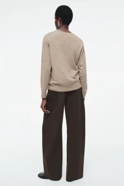 COS MERINO WOOL CREW-NECK SWEATER-Women Sweaters & Cardigans