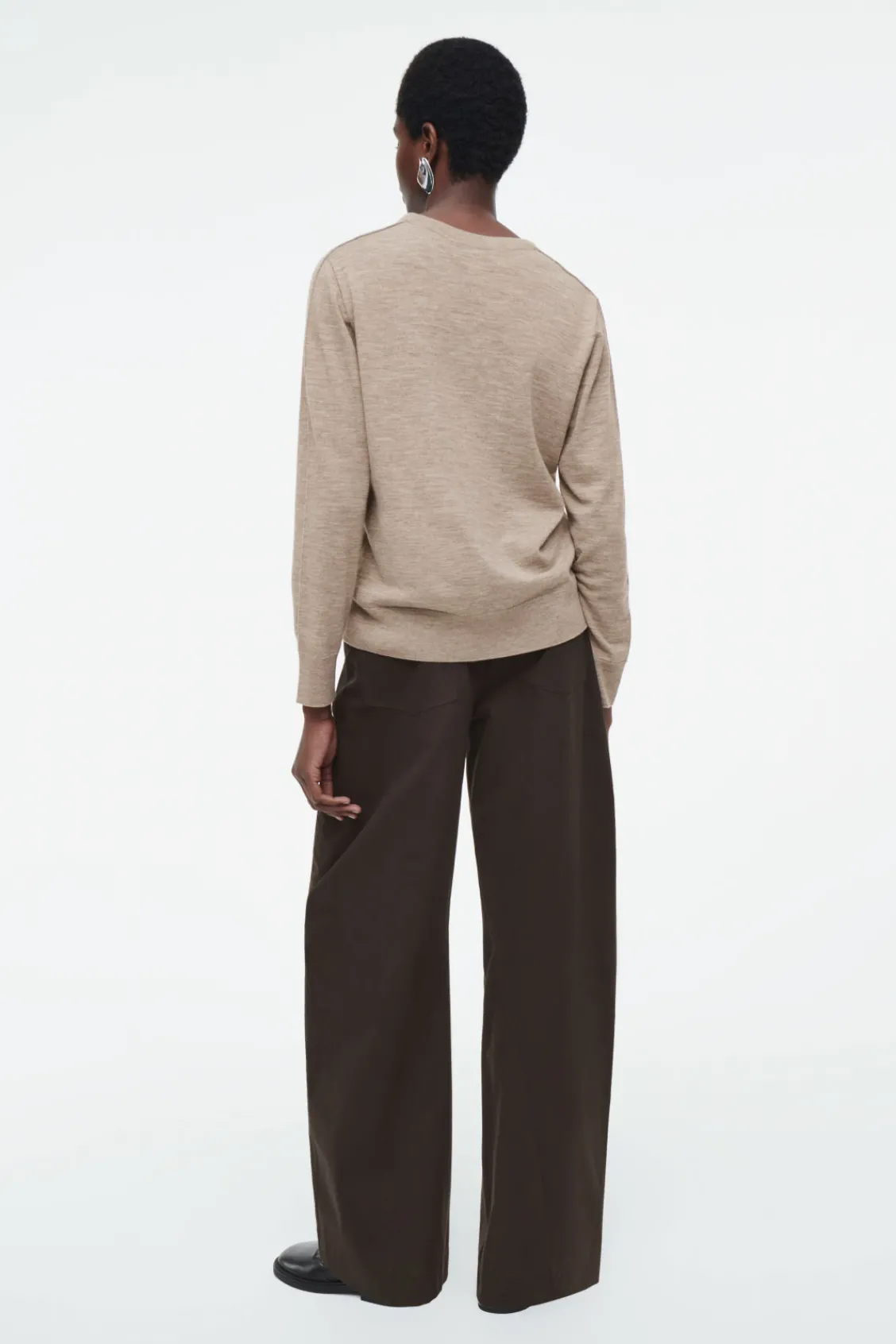 COS MERINO WOOL CREW-NECK SWEATER-Women Sweaters & Cardigans
