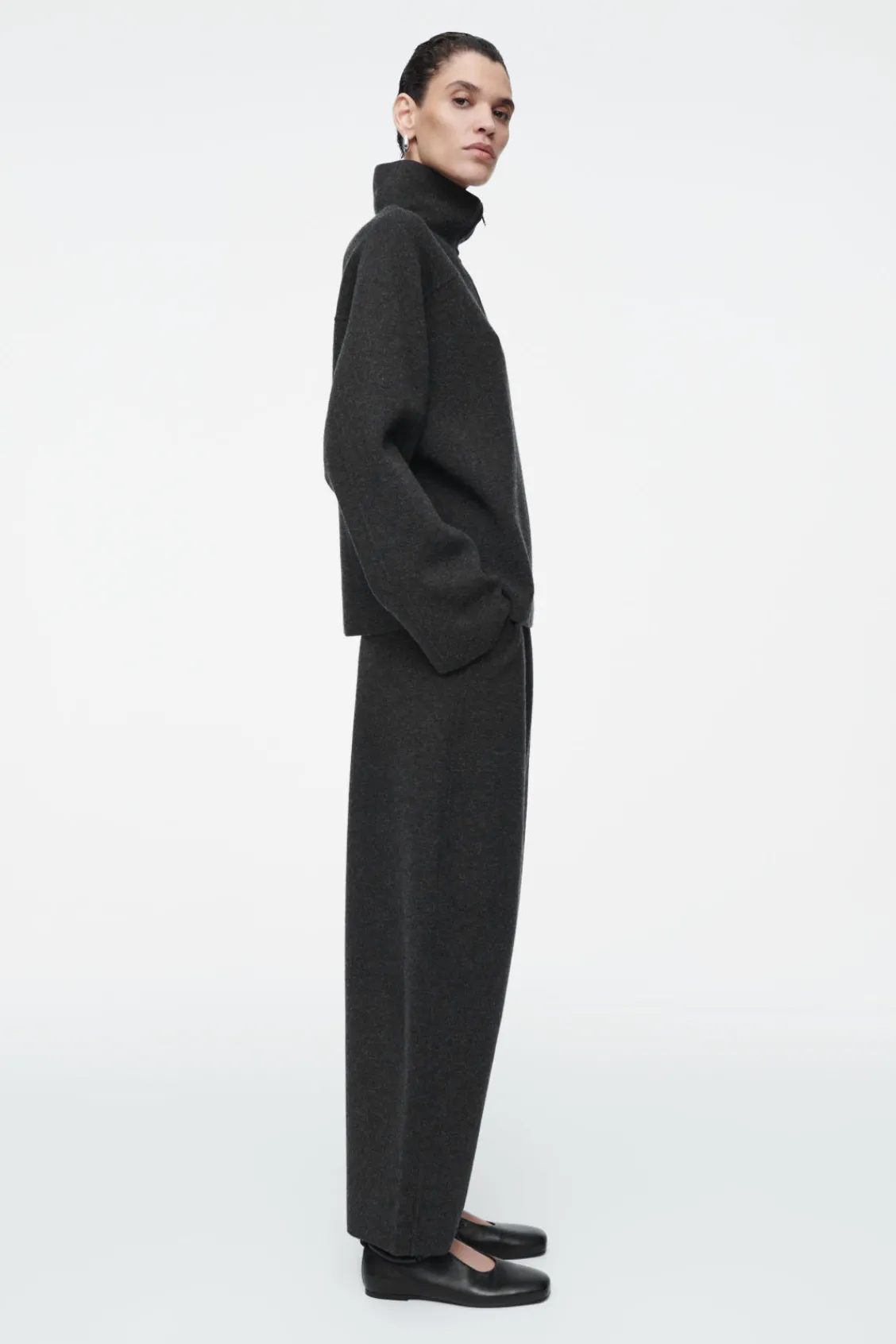 COS MERINO WOOL HALF-ZIP JUMPER-Women Tops | Sweaters & Cardigans