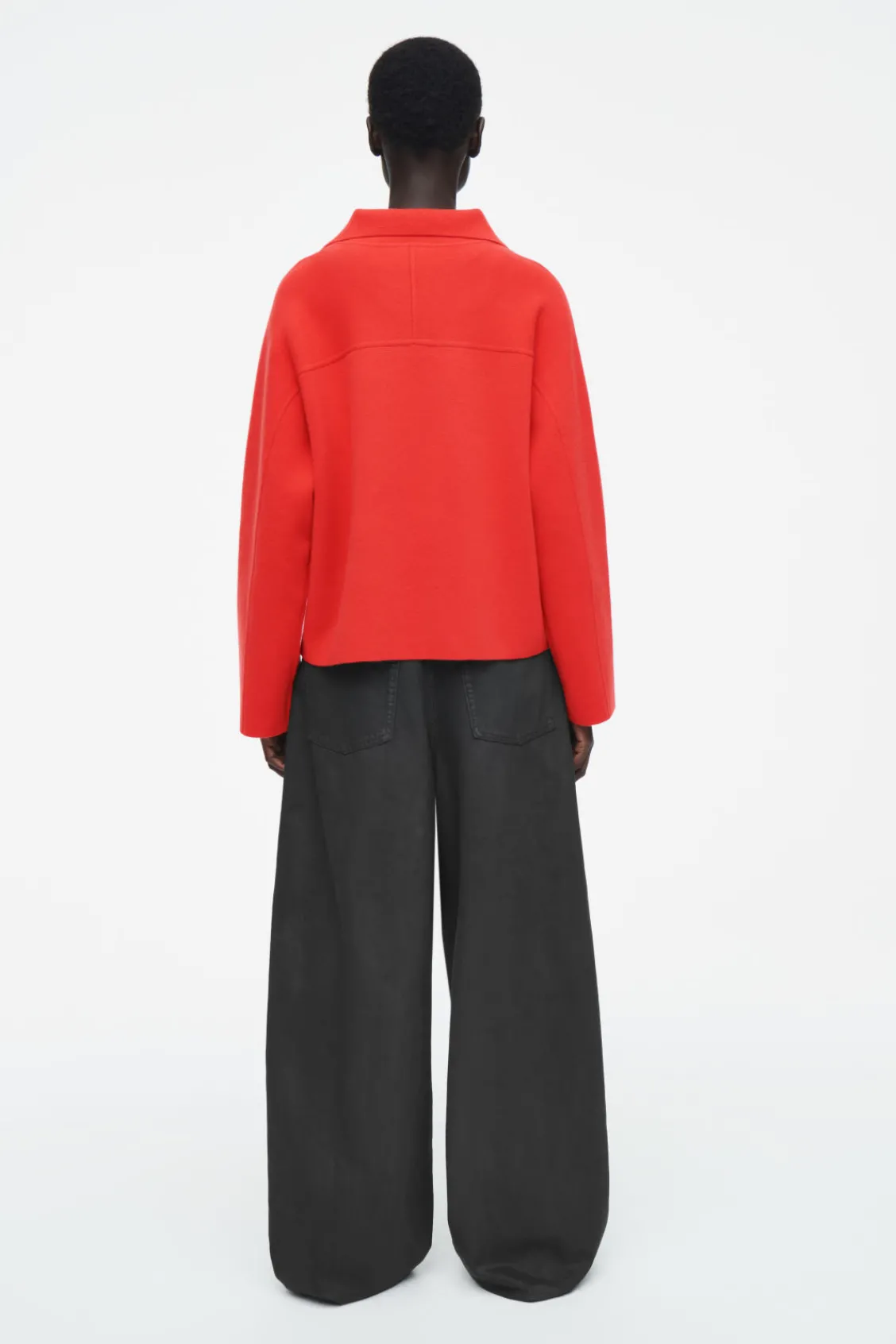 COS MERINO WOOL HALF-ZIP JUMPER-Women Sweaters & Cardigans
