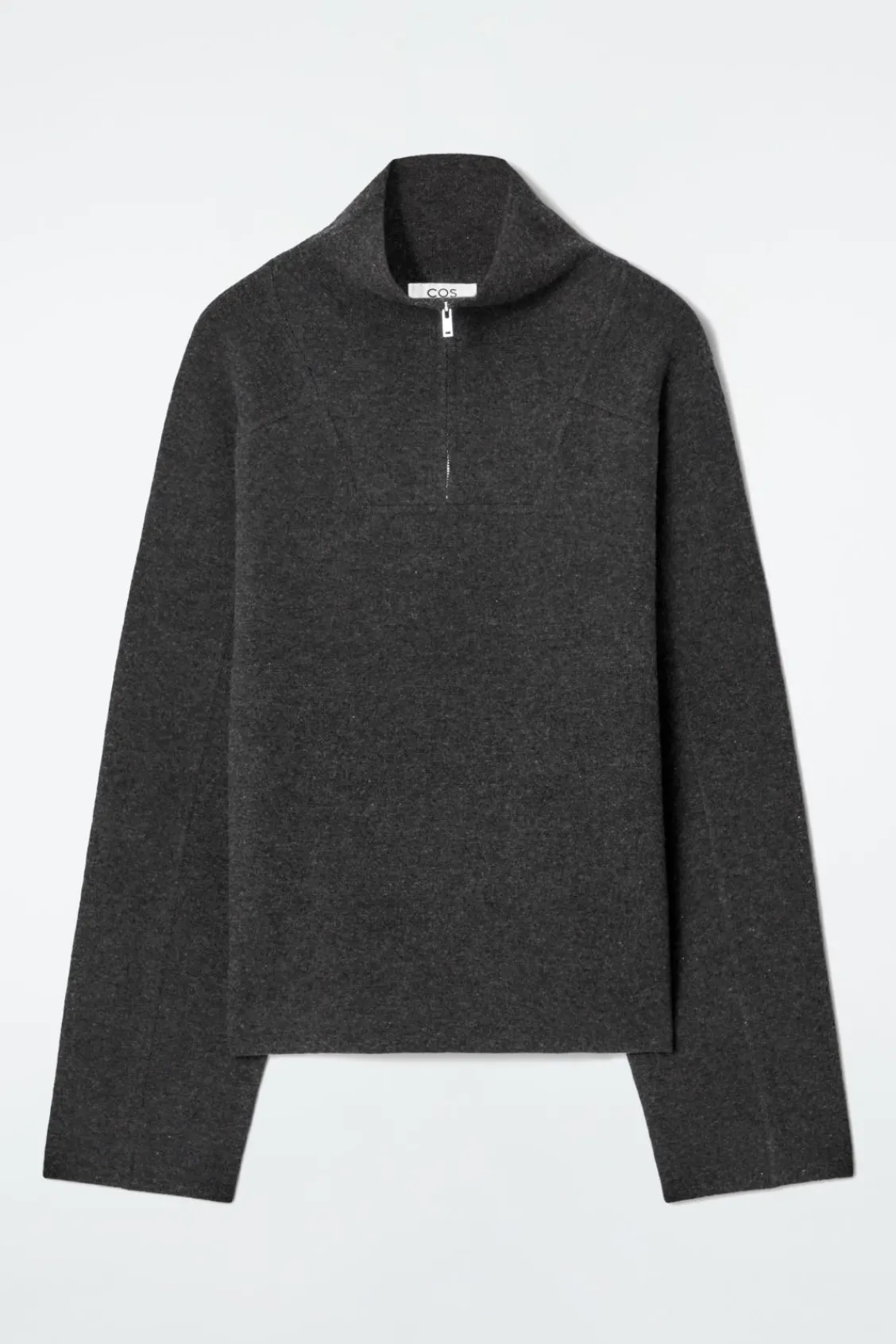 COS MERINO WOOL HALF-ZIP JUMPER-Women Tops | Sweaters & Cardigans