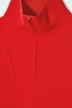 COS MERINO WOOL HALF-ZIP JUMPER-Women Sweaters & Cardigans