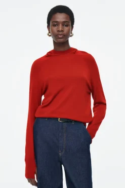 COS MERINO WOOL HOODIE-Women Tops | Sweaters & Cardigans