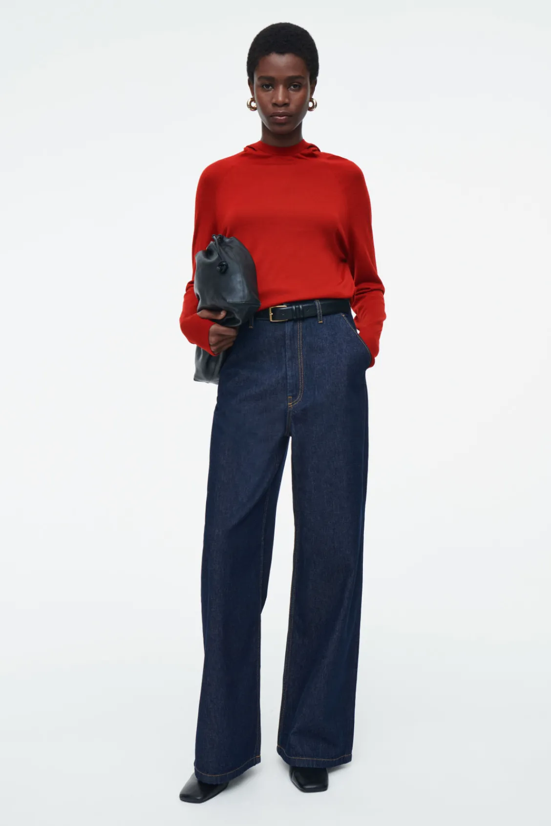 COS MERINO WOOL HOODIE-Women Tops | Sweaters & Cardigans
