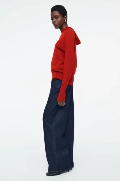 COS MERINO WOOL HOODIE-Women Tops | Sweaters & Cardigans