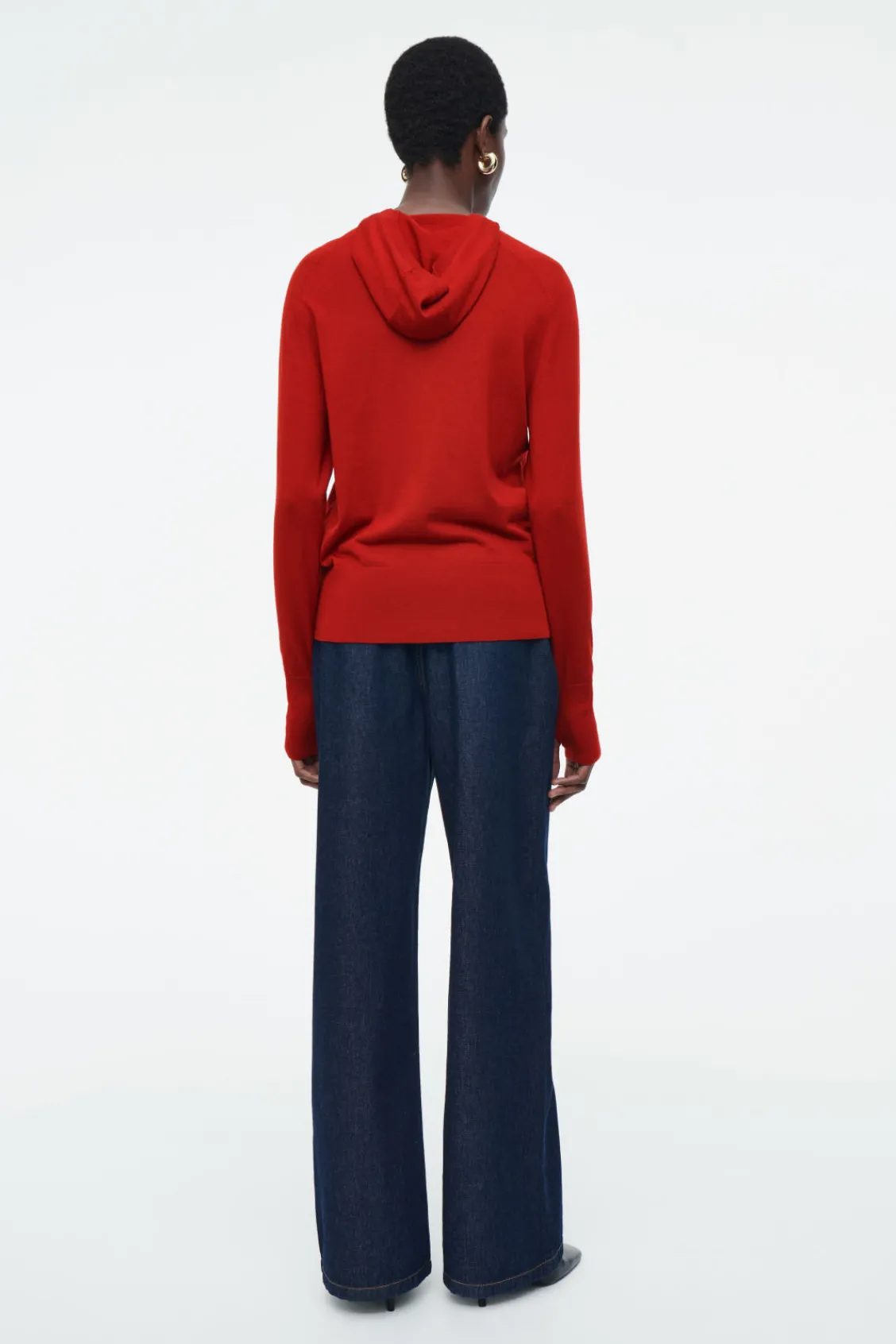COS MERINO WOOL HOODIE-Women Tops | Sweaters & Cardigans