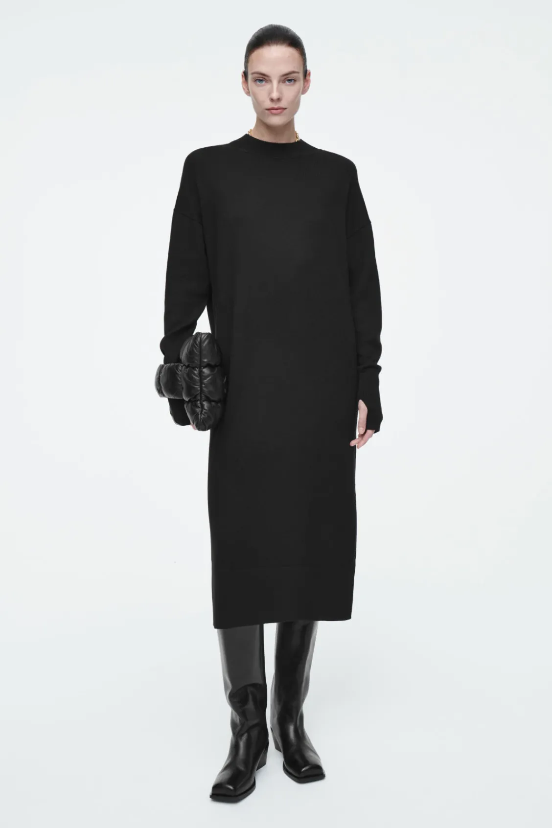 COS MERINO WOOL MIDI DRESS-Women Dresses & Jumpsuits | Sweaters & Cardigans