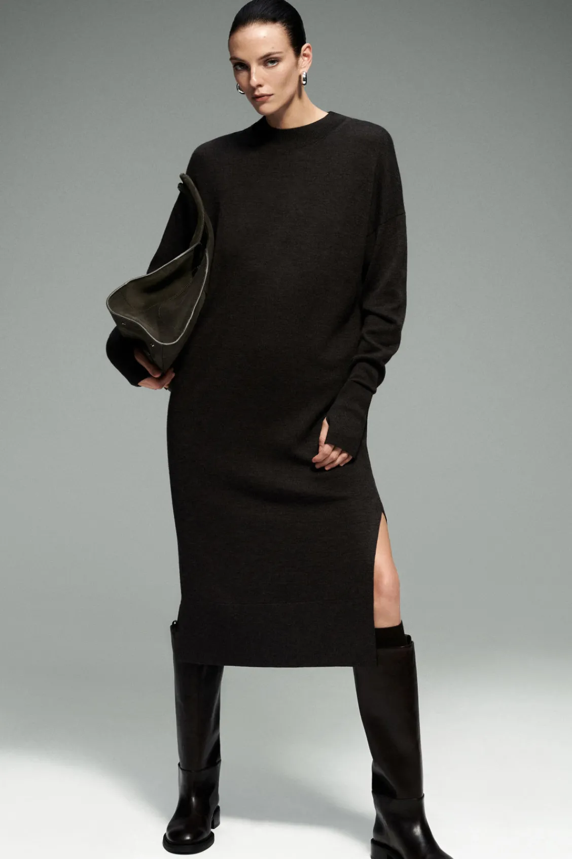 COS MERINO WOOL MIDI DRESS-Women Dresses & Jumpsuits | Sweaters & Cardigans