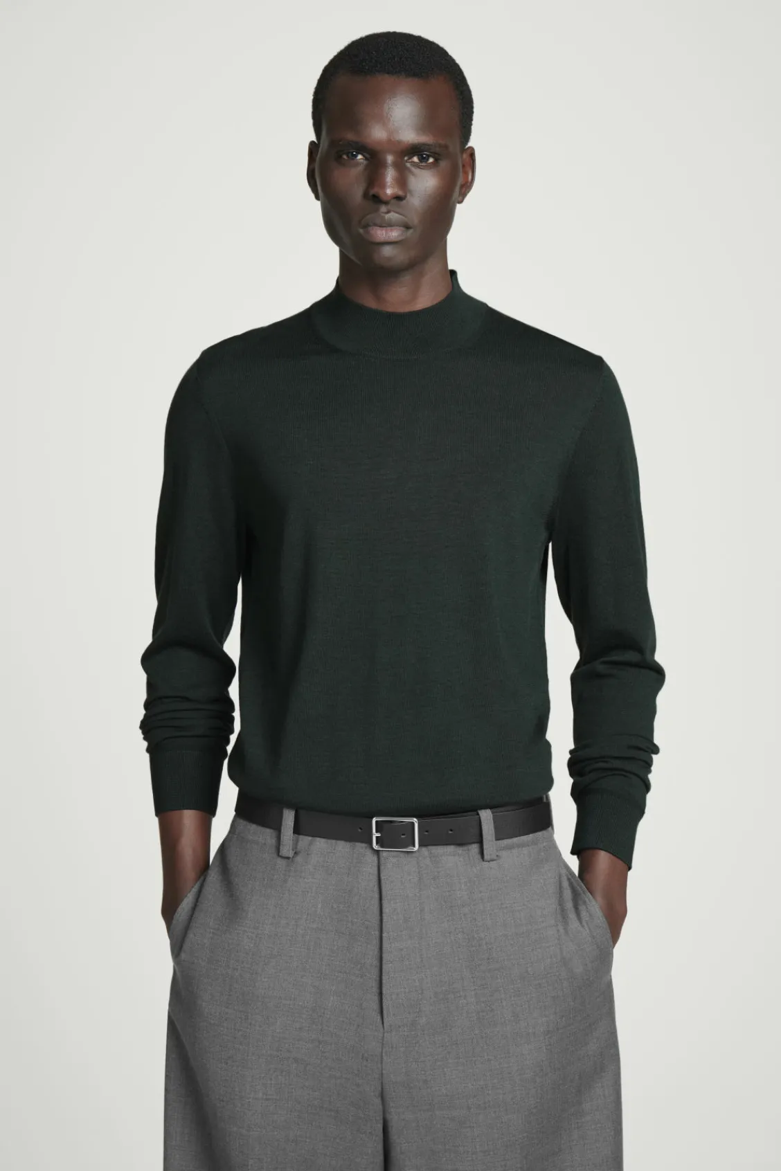 COS MERINO WOOL MOCK-NECK JUMPER- Sweaters & Cardigans