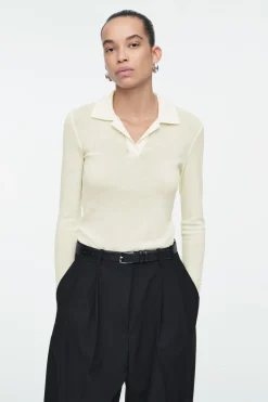 COS MERINO WOOL POLO SHIRT-Women Shirts & Blouses | Tops