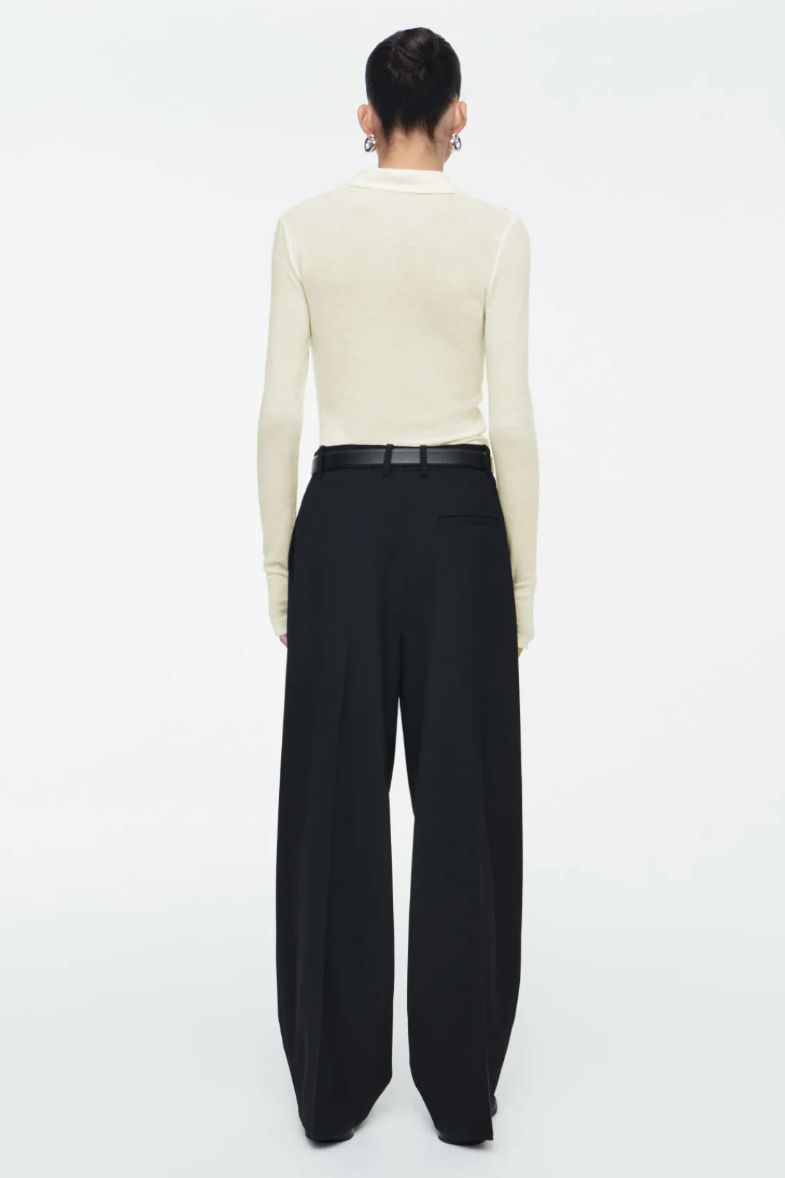 COS MERINO WOOL POLO SHIRT-Women Shirts & Blouses | Tops