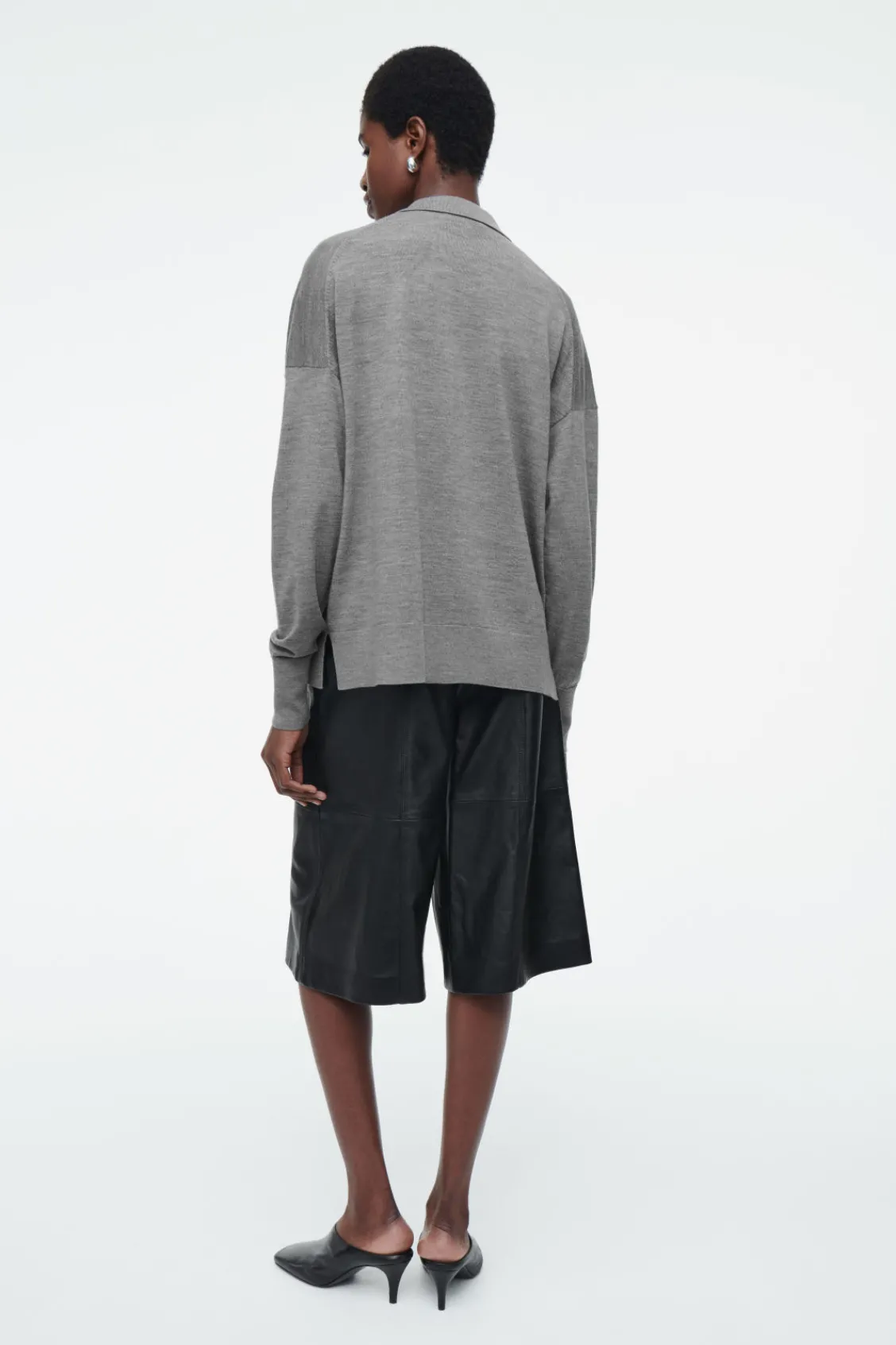 COS MERINO WOOL POLO SHIRT-Women Shirts & Blouses | Tops