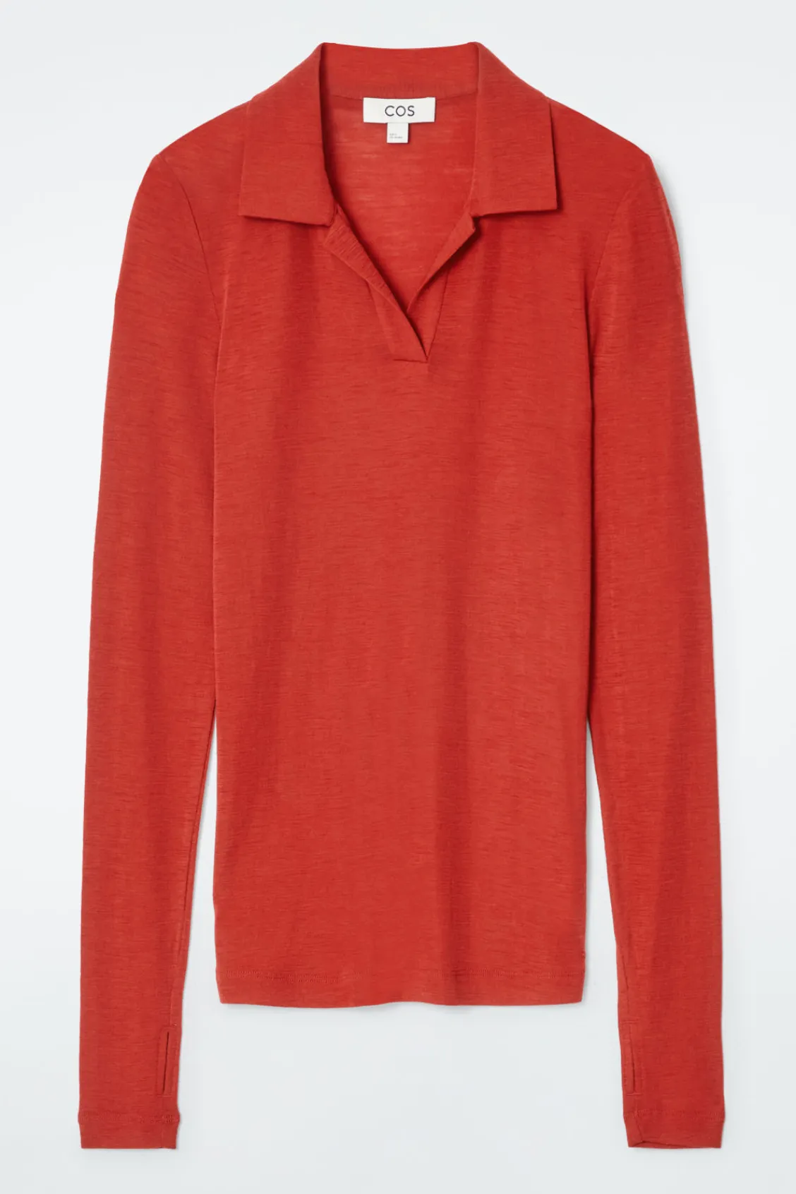 COS MERINO WOOL POLO SHIRT-Women Shirts & Blouses | Tops