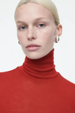 COS MERINO WOOL TURTLENECK TOP-Women Tops | Sweaters & Cardigans