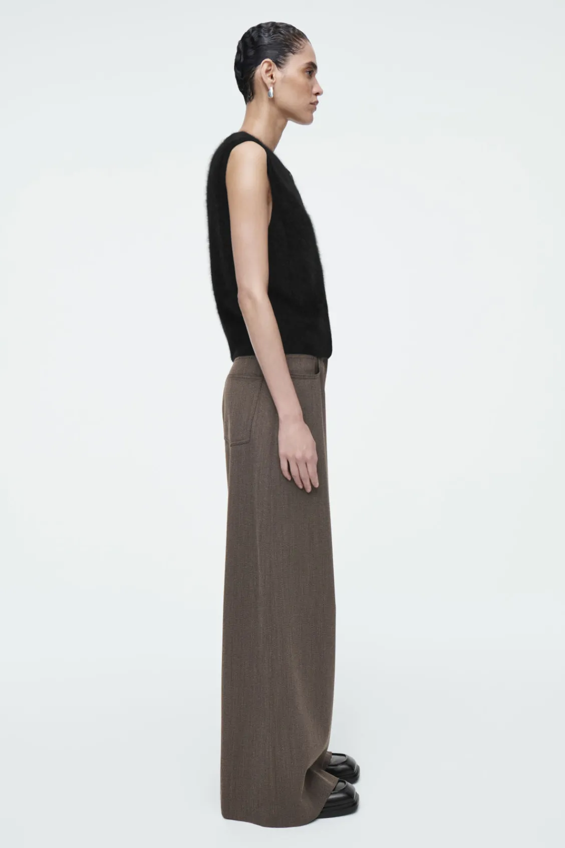 COS MERINO WOOL-BLEND WIDE-LEG PANTS-Women Pants