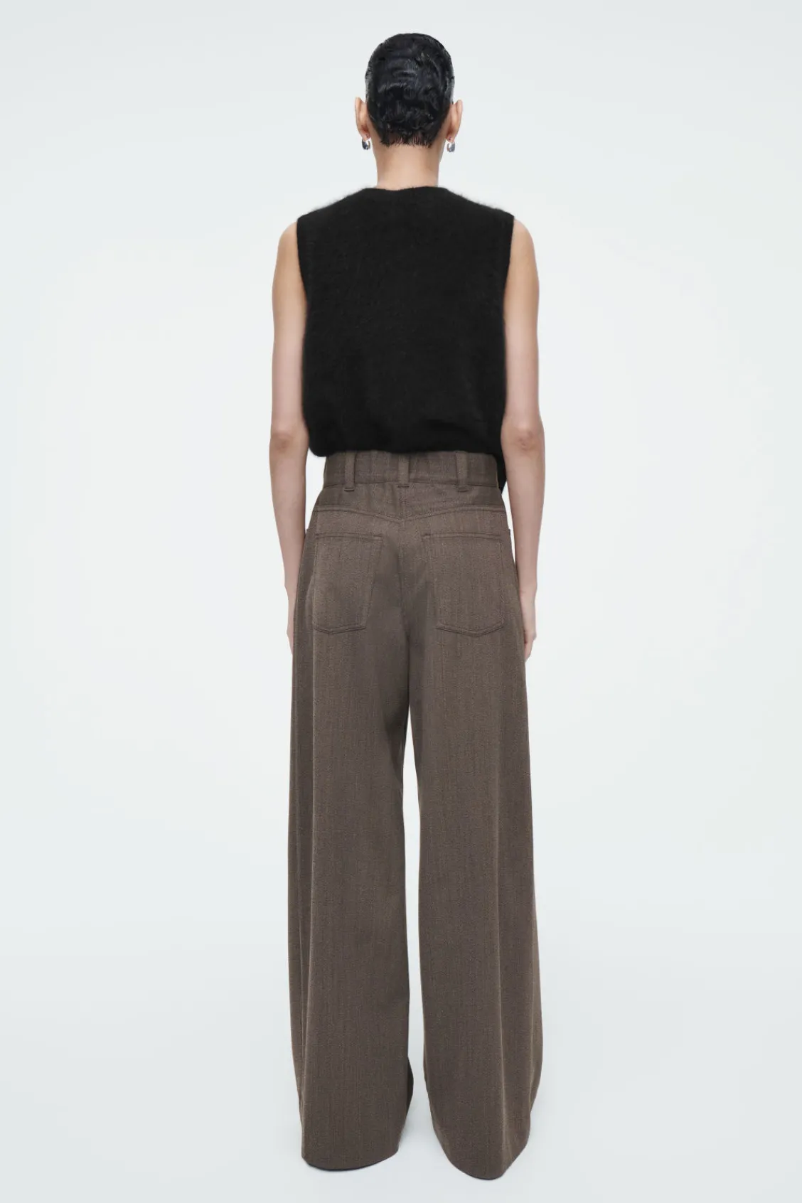 COS MERINO WOOL-BLEND WIDE-LEG PANTS-Women Pants