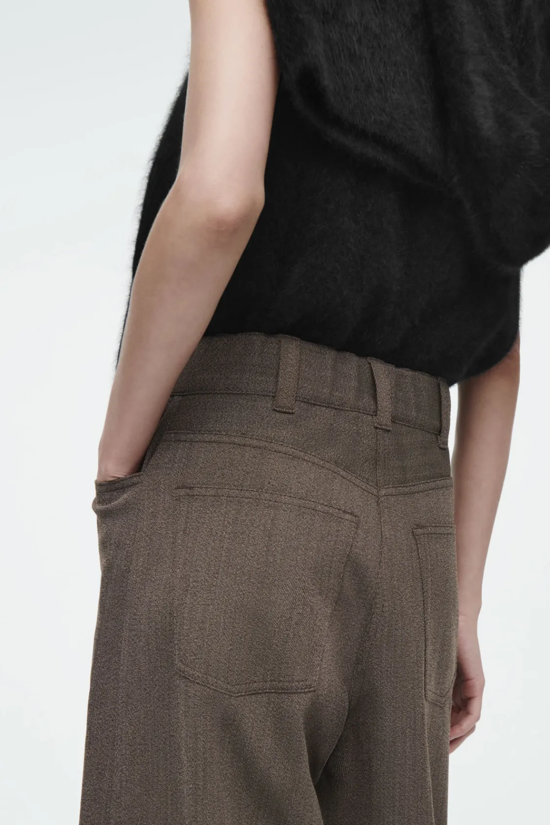 COS MERINO WOOL-BLEND WIDE-LEG PANTS-Women Pants