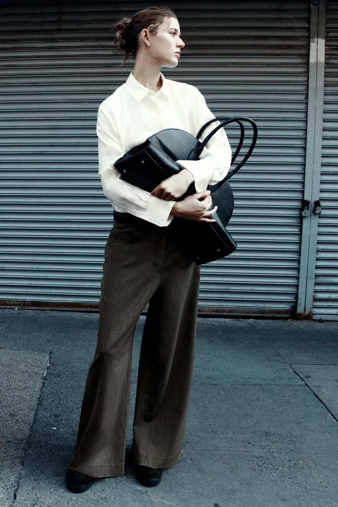 COS MERINO WOOL-BLEND WIDE-LEG PANTS-Women Pants
