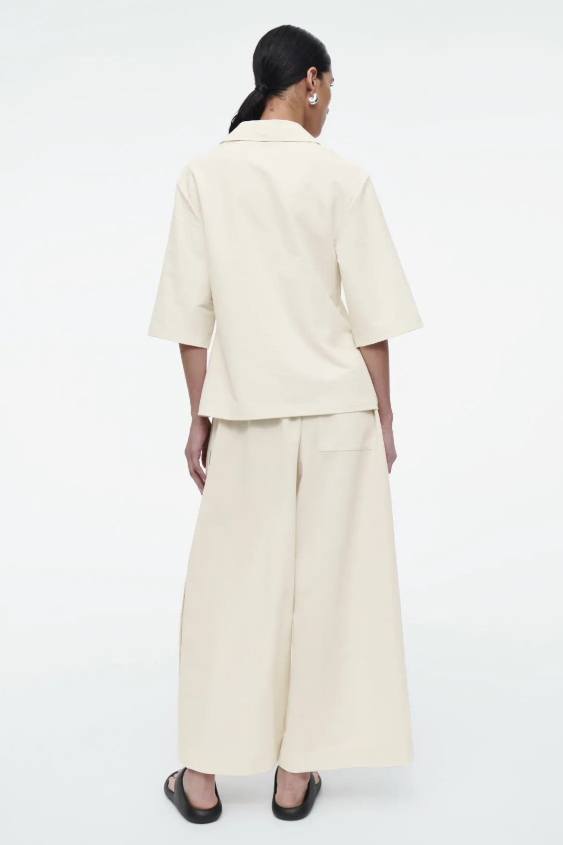 COS MINIMAL COTTON-JERSEY POLO SHIRT-Women Shirts & Blouses | Tops