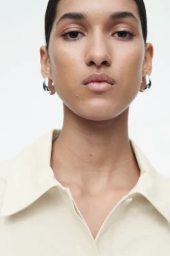 COS MINIMAL COTTON-JERSEY POLO SHIRT-Women Shirts & Blouses | Tops