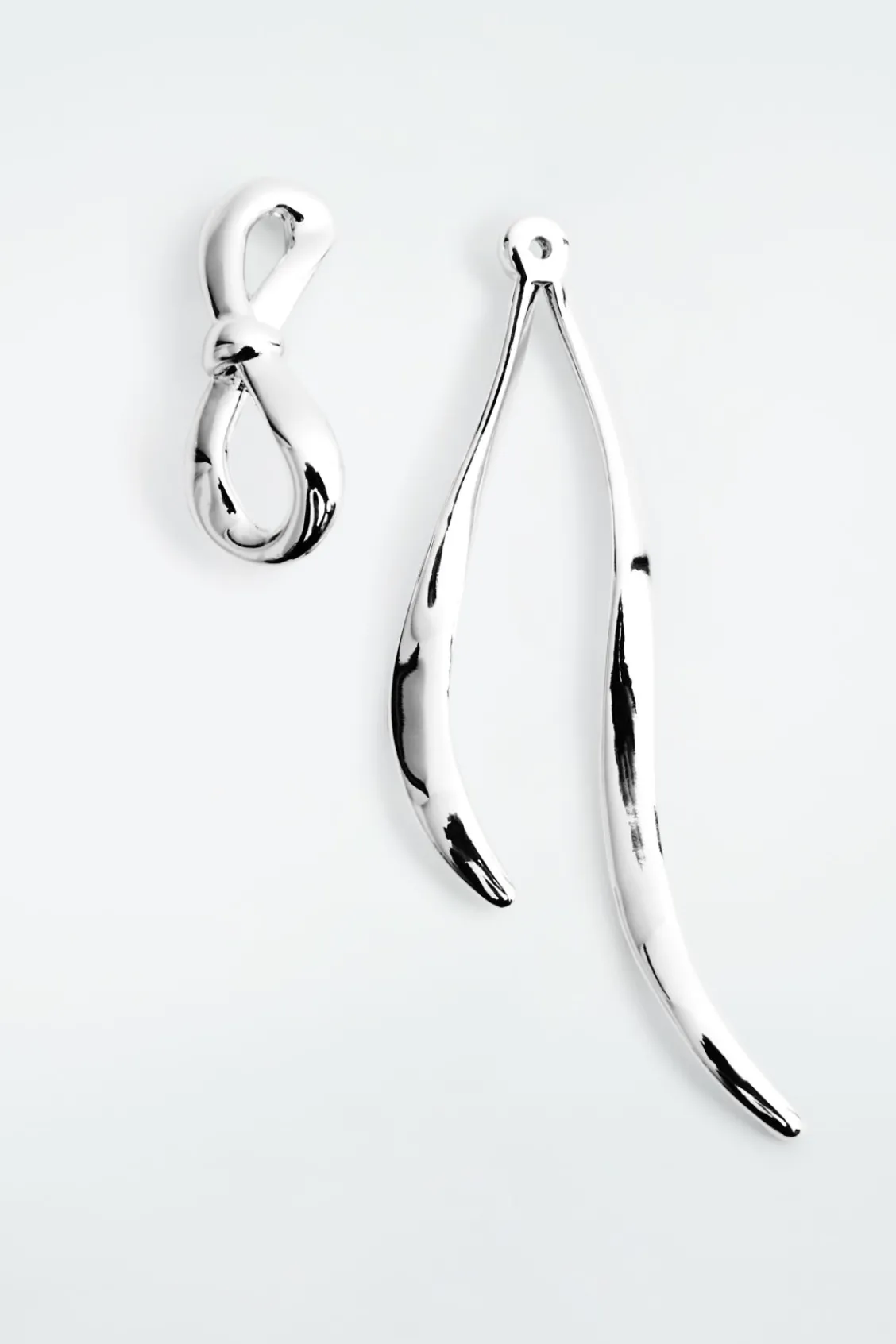 COS MISMATCHED BOW EARRINGS-Women Jewelry
