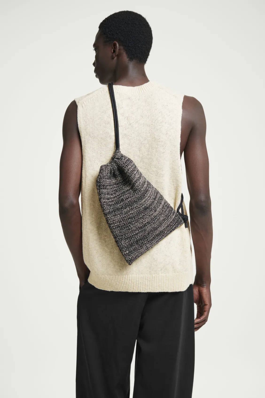 COS MÉLANGE KNITTED DRAWSTRING CROSSBODY- Bags & Wallets