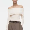 COS OFF-THE-SHOULDER MERINO WOOL TOP-Women Tops | Sweaters & Cardigans