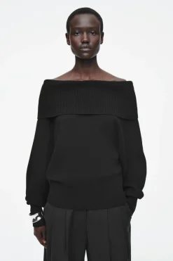 COS OFF-THE-SHOULDER MERINO WOOL SWEATER-Women Tops | Sweaters & Cardigans