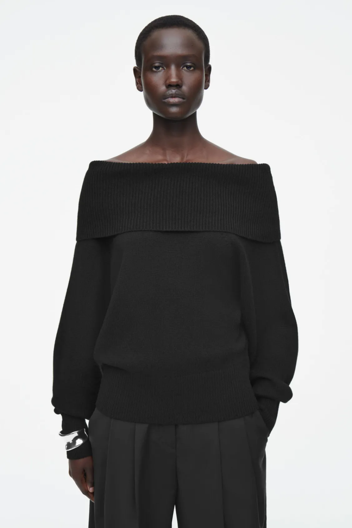 COS OFF-THE-SHOULDER MERINO WOOL SWEATER-Women Tops | Sweaters & Cardigans