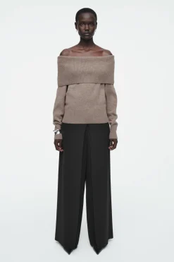 COS OFF-THE-SHOULDER MERINO WOOL SWEATER-Women Tops | Sweaters & Cardigans