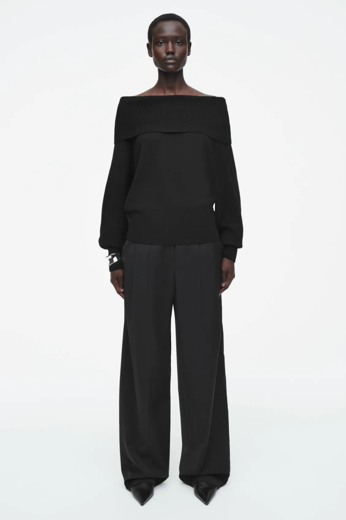 COS OFF-THE-SHOULDER MERINO WOOL SWEATER-Women Tops | Sweaters & Cardigans