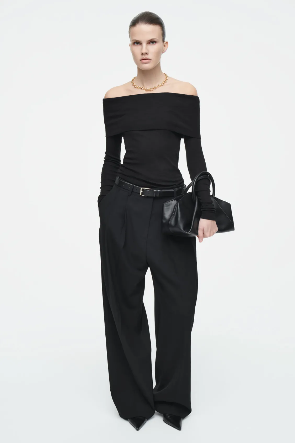 COS OFF-THE-SHOULDER MERINO WOOL TOP-Women Tops | Sweaters & Cardigans
