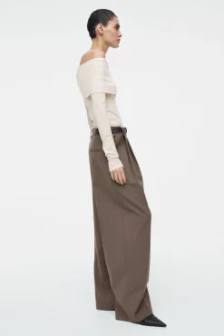 COS OFF-THE-SHOULDER MERINO WOOL TOP-Women Tops | Sweaters & Cardigans