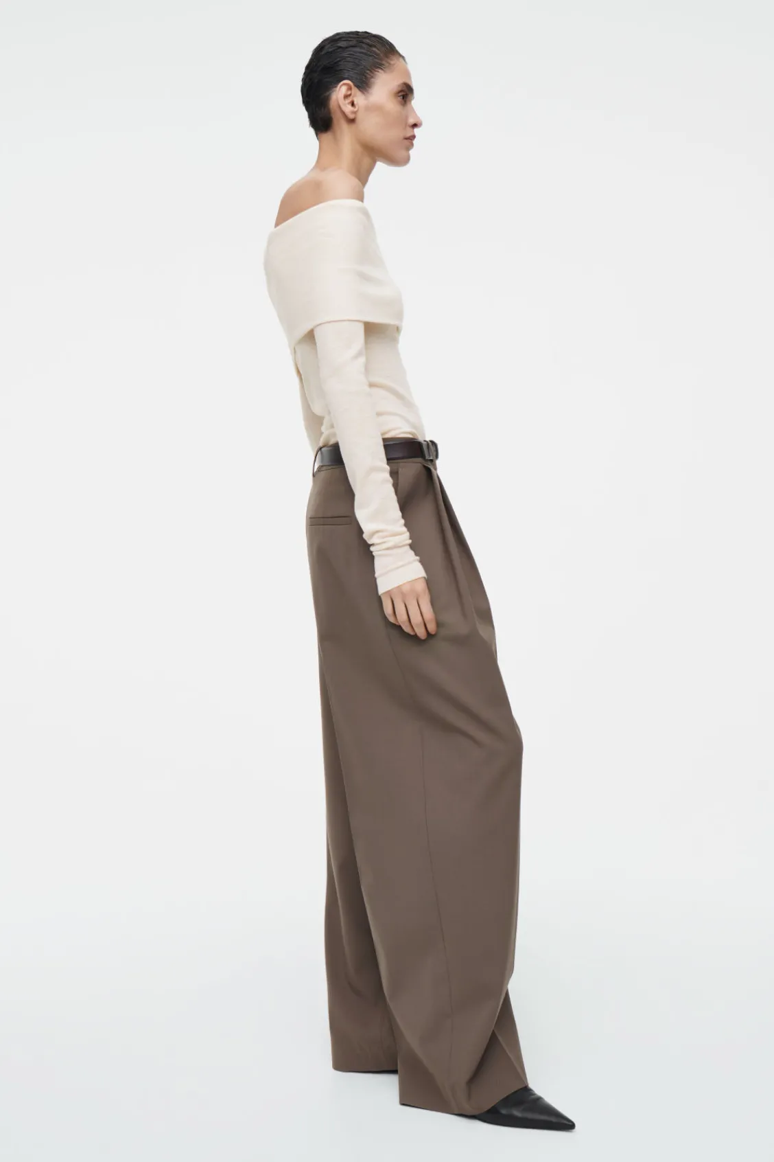 COS OFF-THE-SHOULDER MERINO WOOL TOP-Women Tops | Sweaters & Cardigans