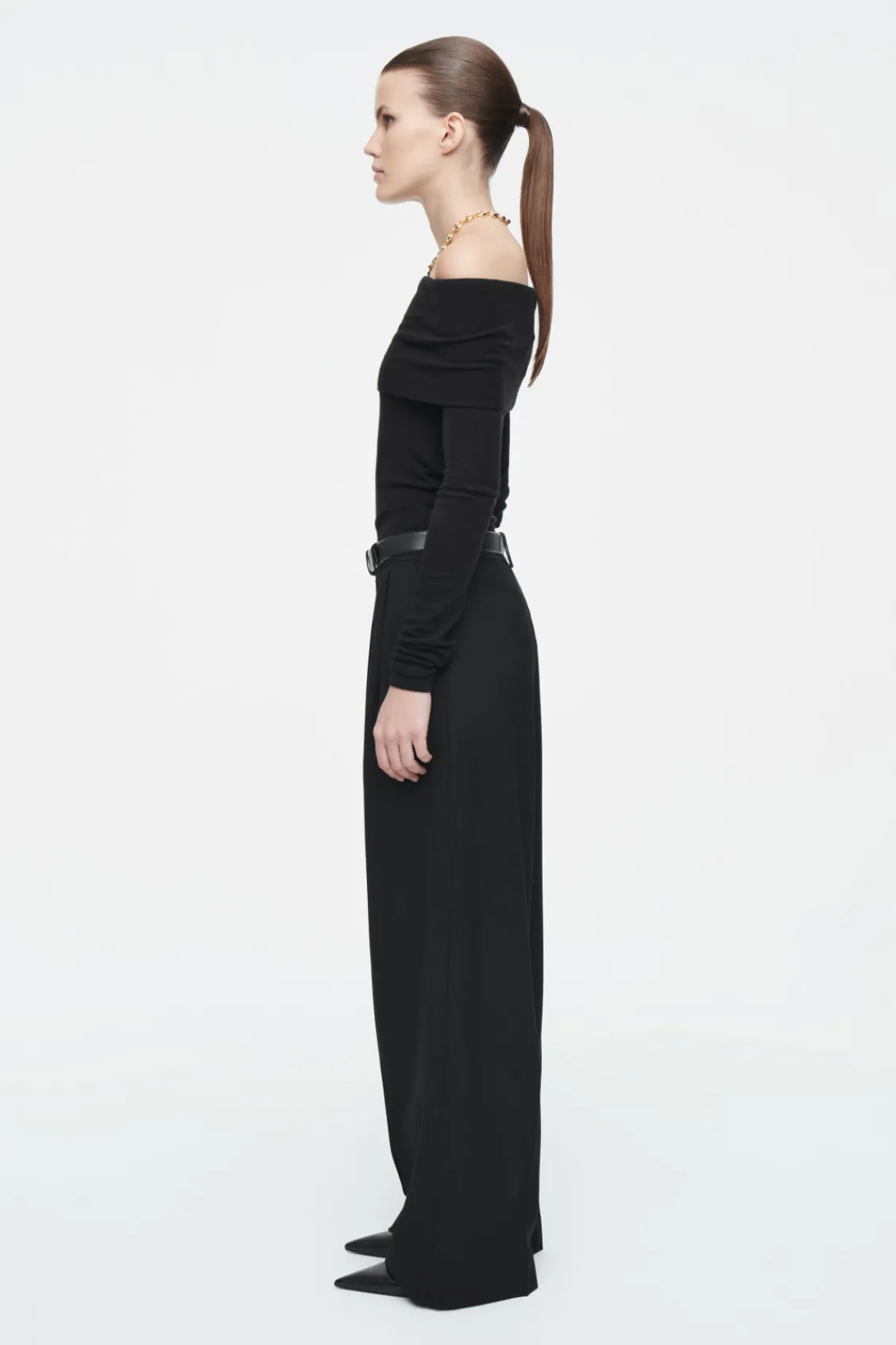 COS OFF-THE-SHOULDER MERINO WOOL TOP-Women Tops | Sweaters & Cardigans
