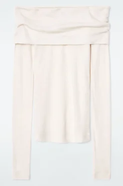 COS OFF-THE-SHOULDER MERINO WOOL TOP-Women Tops | Sweaters & Cardigans