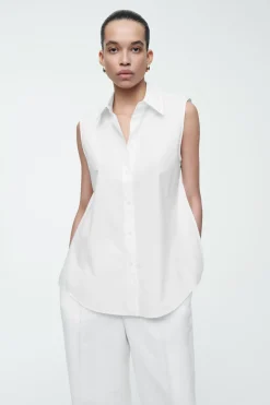 COS OPEN-BACK SLEEVELESS SHIRT-Women Shirts & Blouses | Tops